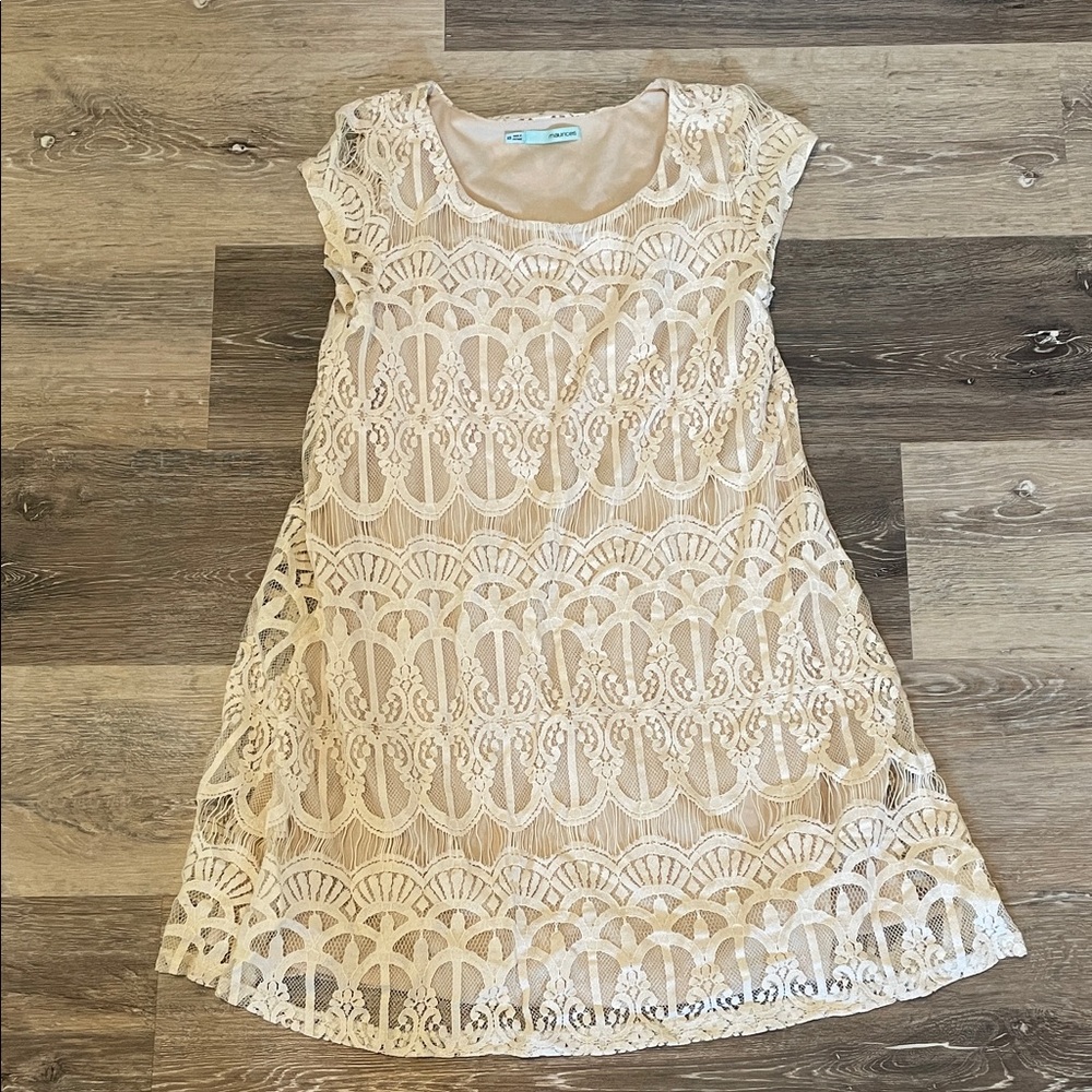 Maurices Lace Overlay Shift Dress XS